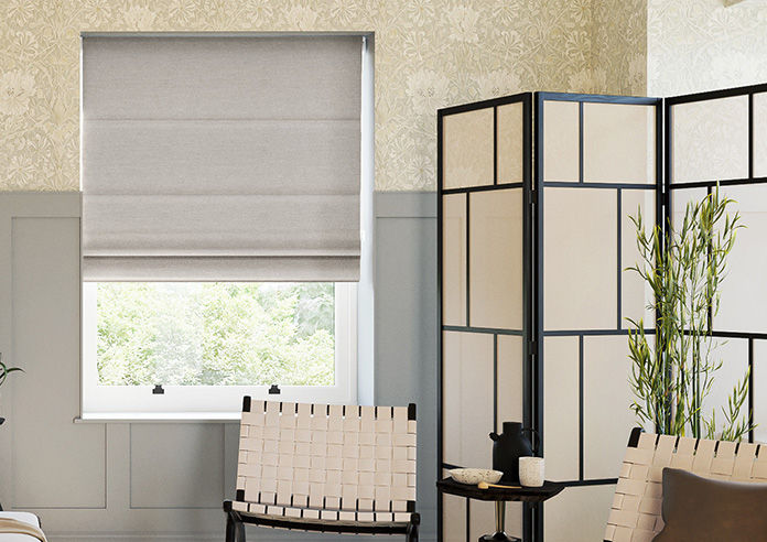 Faye, Walrus Grey - Motorised Roman Blind - Image 3
